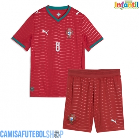 Camisa de time de futebol Portugal Bruno Fernandes #8 Replicas 1º Equipamento Infantil Mundo 2026 Manga Curta (+ Calças curtas)